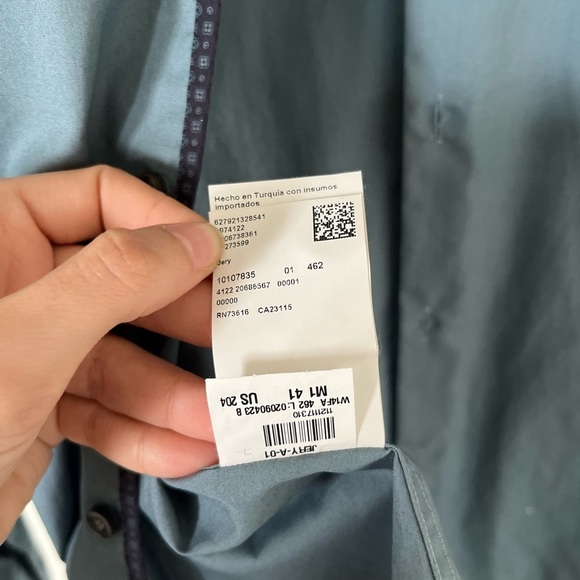 Hugo Boss Slim Fit Easy Iron Blue Jerry Button-down shirt - Picture 7 of 13